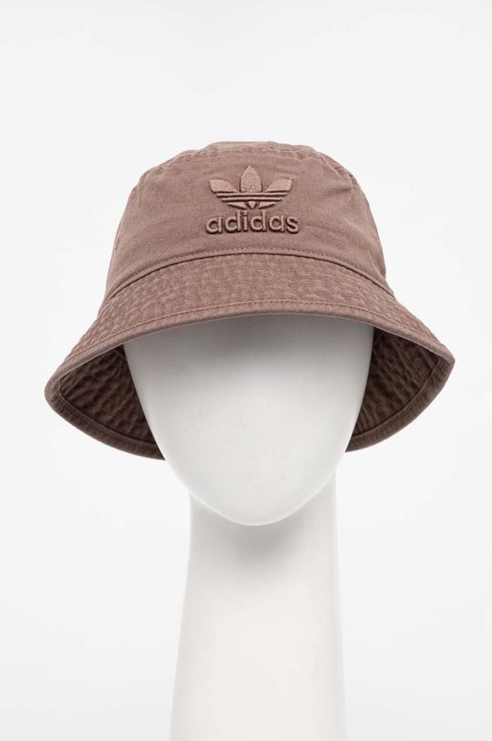 Хлопчатобумажная шапка adidas Originals, коричневый