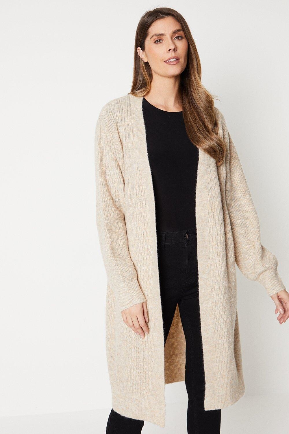 

Удлиненный кардиган Cosy Edge To Edge Wallis, бежевый