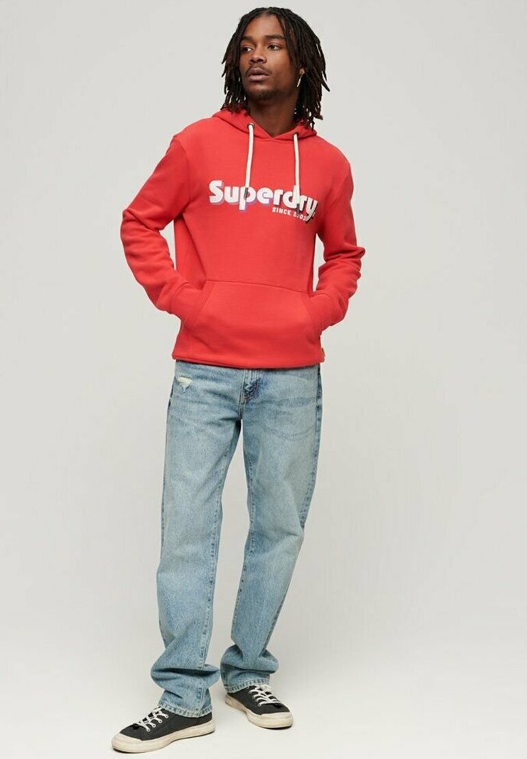 

Худи Superdry Terrain Logo Classic, газированный красный