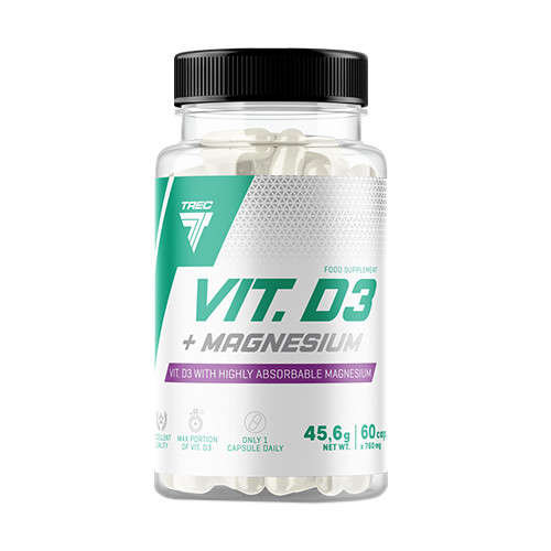 Trec, Витамин D3 + Магний 60 капс. солгар витамин d3 капс 600ме 60