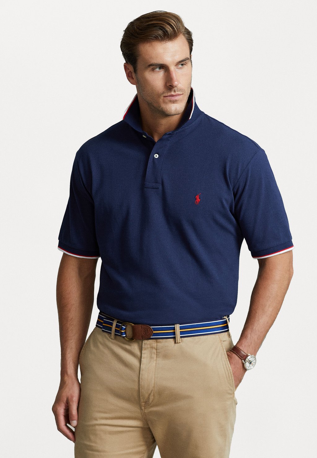 Рубашка поло Polo Ralph Lauren Big & Tall, темно-синий