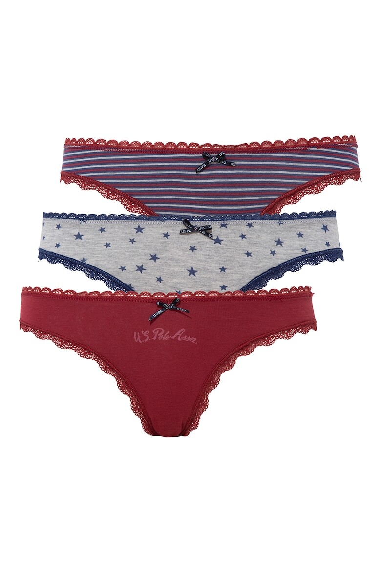 

Бикини с логотипом - 3 пары U S Polo Assn , мультиколор