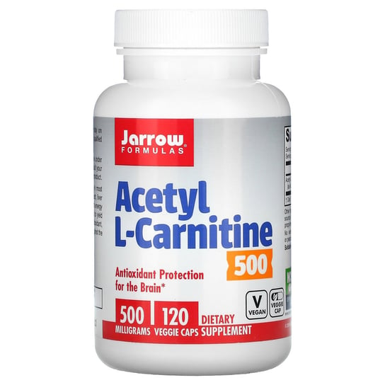 Jarrow Formulas, Ацетил L-карнитин 500 мг, 120 г. Inna marka jarrow formulas ацетил l карнитин 500 мг 60 растительных капсул