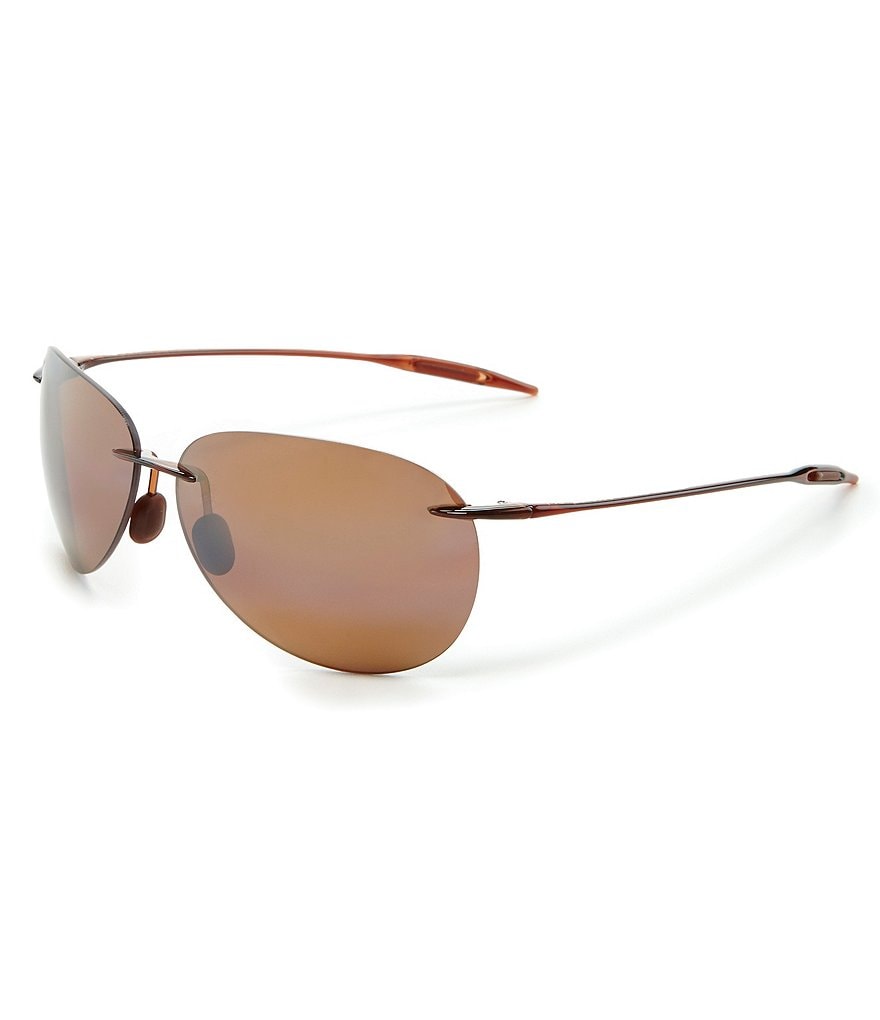Солнцезащитные очки Maui Jim Sugar Beach PolarizedPlus2 без оправы, 62 мм, коричневый