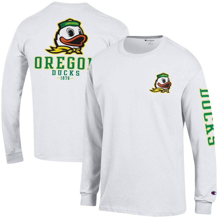 

Футболка с длинным рукавом Champion Oregon Ducks, белый