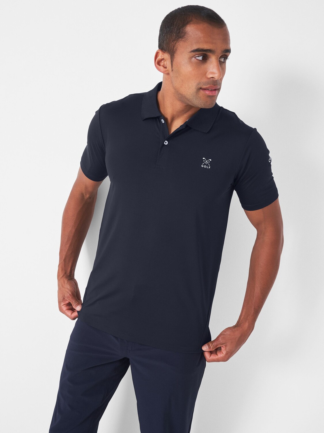 

Рубашка-поло для гольфа Smart Stretch Crew Clothing, темно-синий