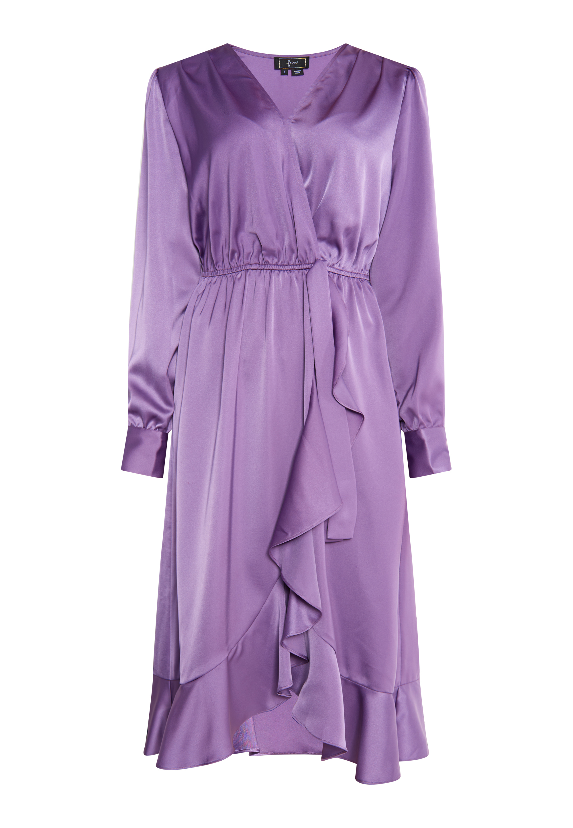 Платье faina Midi Langarm, фиолетовый