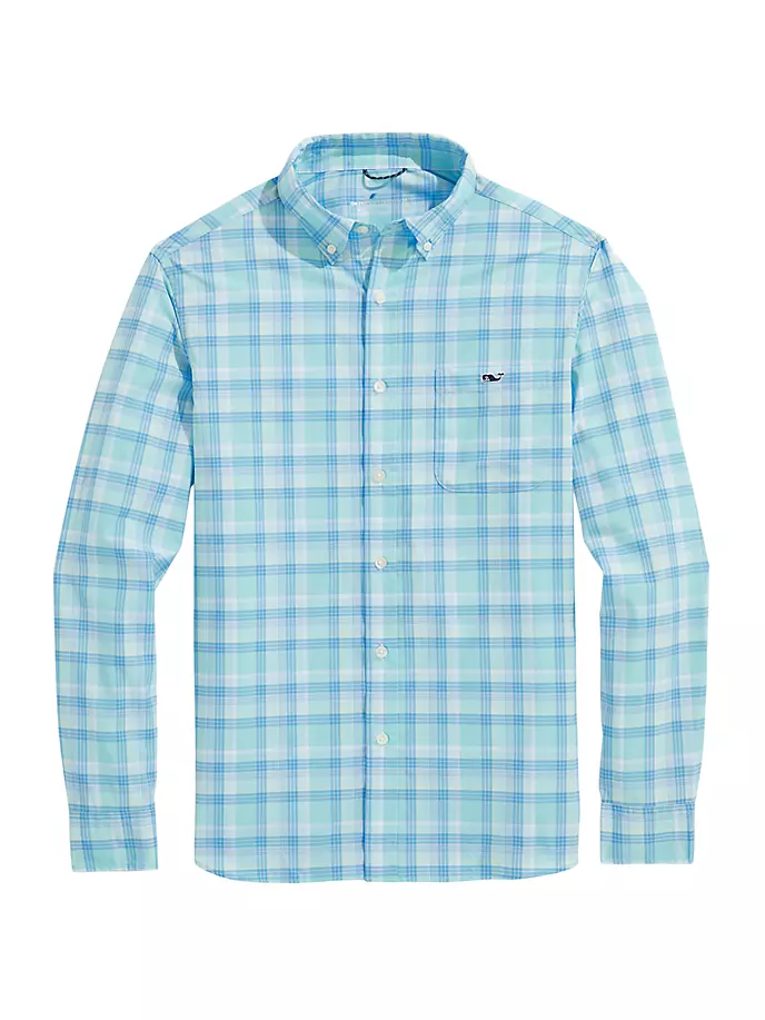

Повседневная рубашка в клетку на пуговицах Vineyard Vines, цвет island paradise
