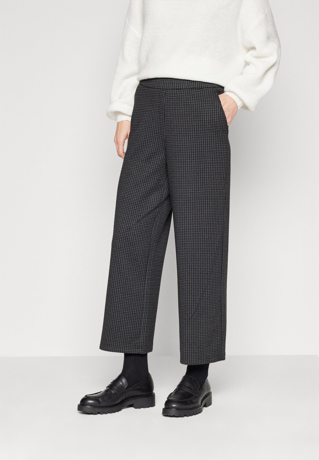 Брюки Pants Culotte TOM TAILOR, цвет grey black