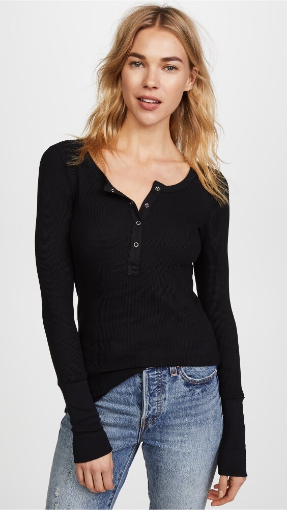 

Футболка Splendid Thermal Henley, черный