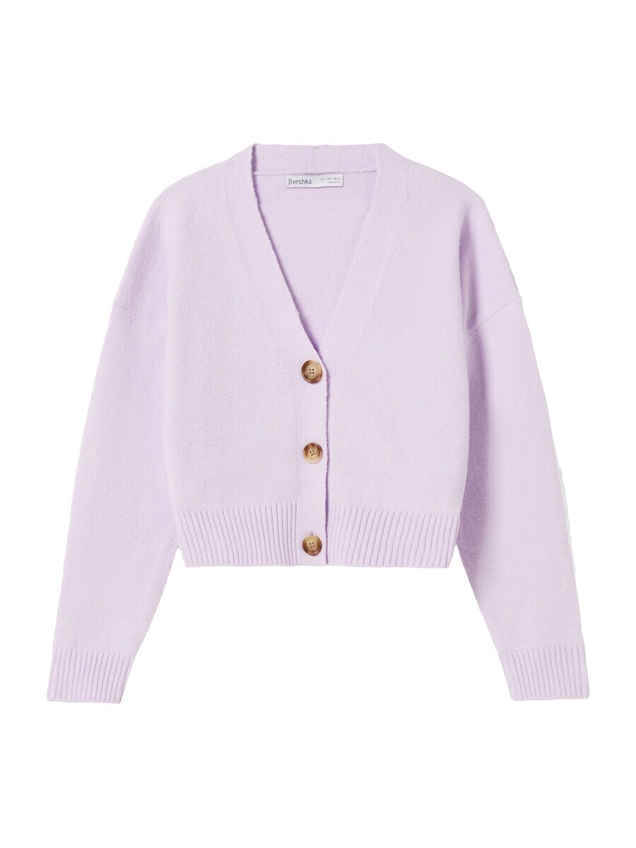 

Вязаный кардиган Bershka, цвет Pastel Purple