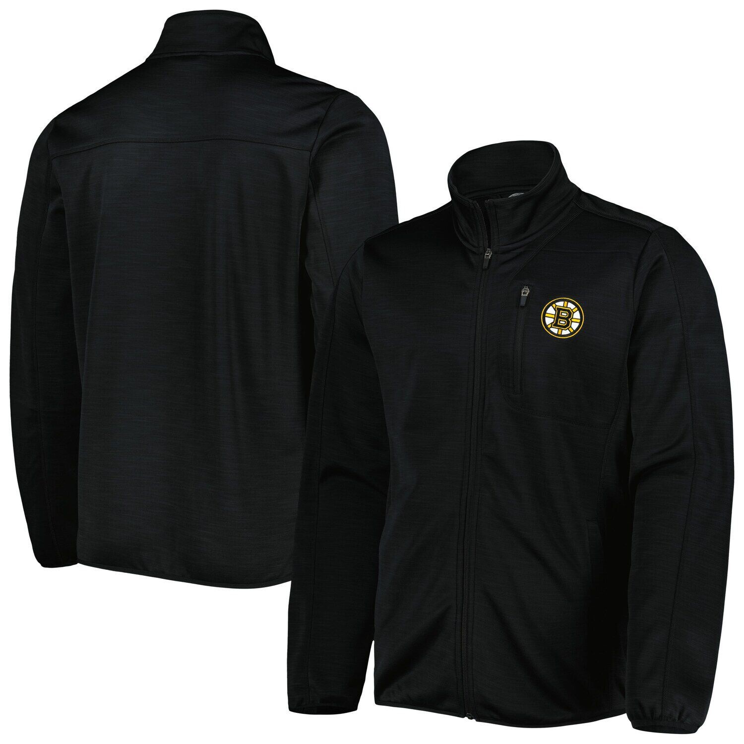 

Мужская спортивная куртка Carl Banks Black Boston Bruins Closer Transitional с молнией во всю длину G-III
