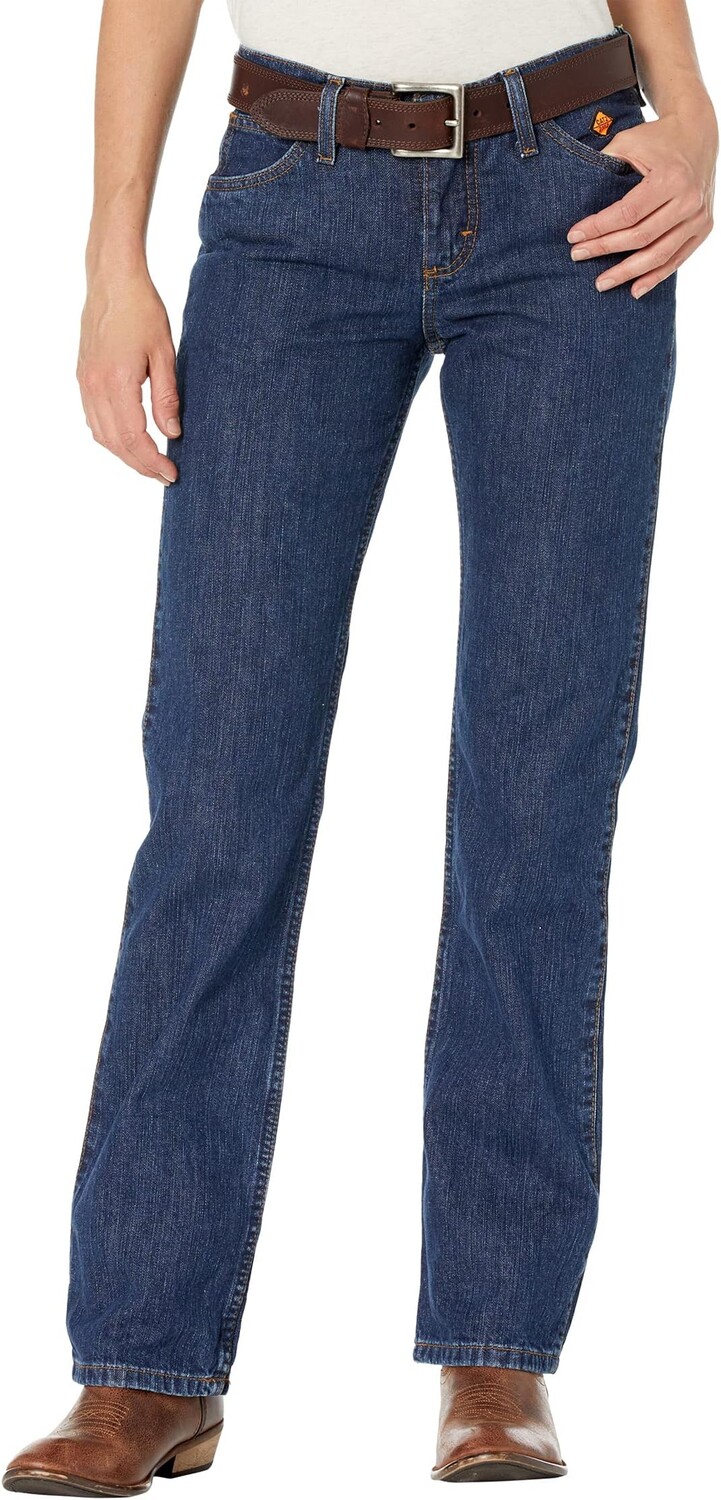 

Джинсы Western Flame Resistant Jeans Mid-Rise Bootcut Wrangler, цвет Dark Denim