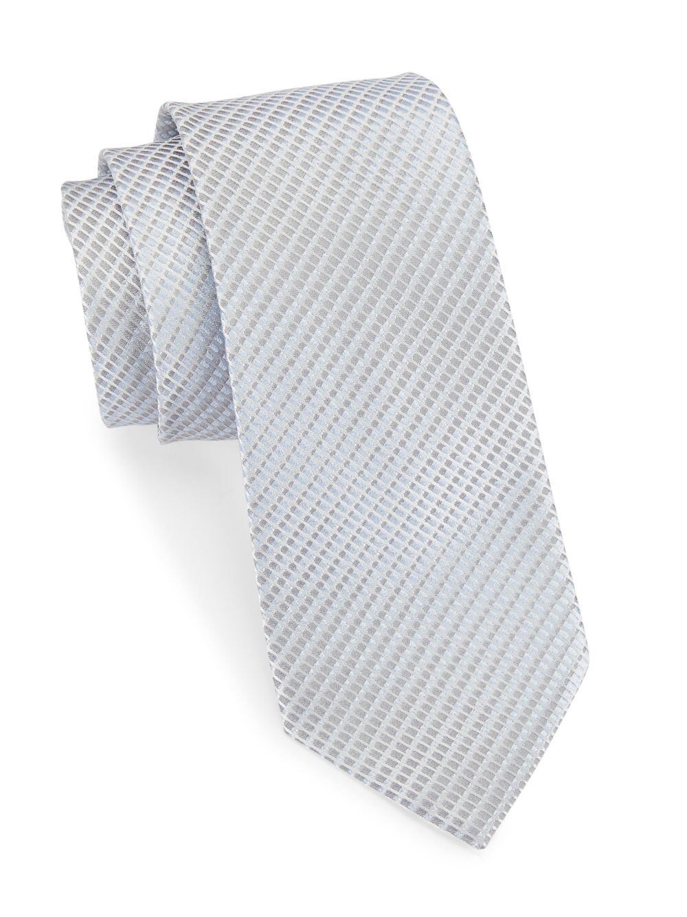

Жаккардовый шелковый галстук Emporio Armani, серый