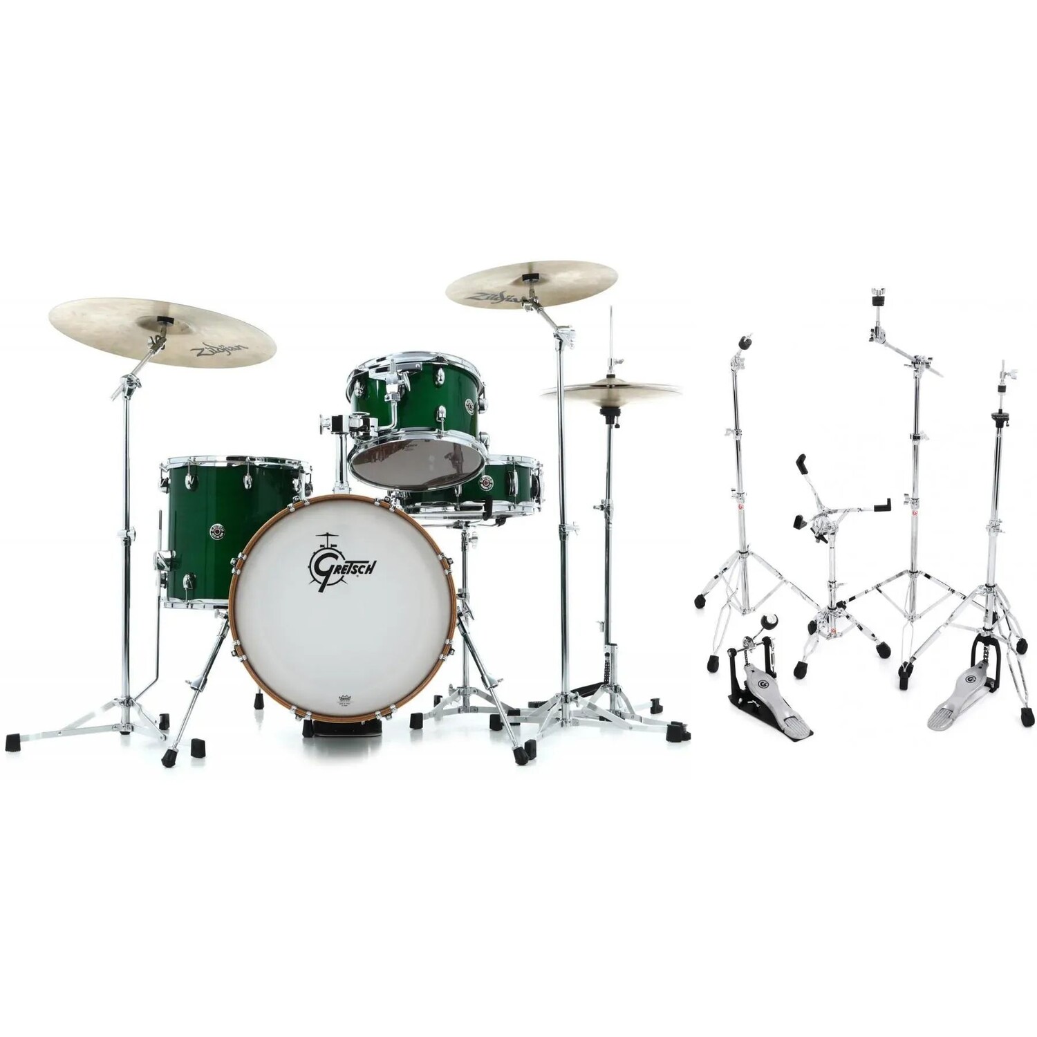 

Gretsch Drums Catalina Club CT1-J484 Набор из 4 предметов с малым барабаном и комплектом оборудования — изумрудно-зеленый — эксклюзивно для Sweetwater