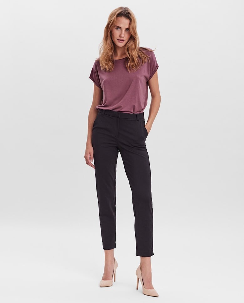 

Женские прямые брюки средней посадки Vero Moda, черный
