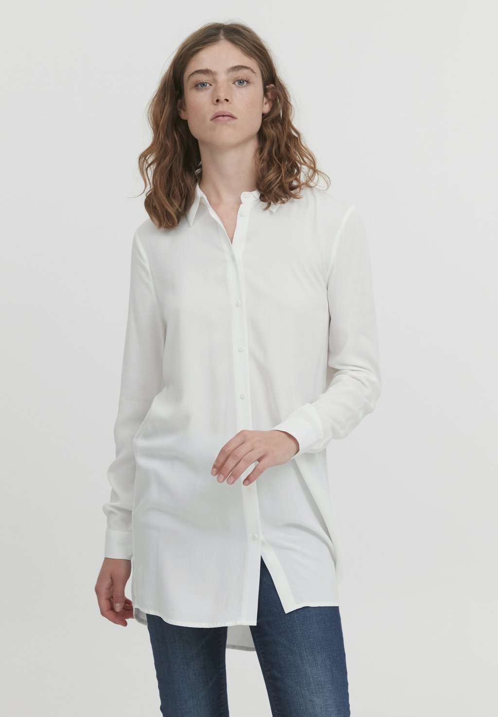 Рубашка ICHI Ihmain, белый блузка ichi ihmain белый