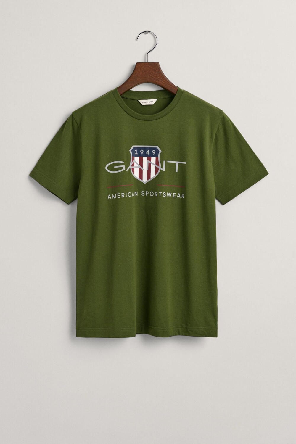 

Черная футболка с логотипом Gant Archive Shield GANT, зеленый