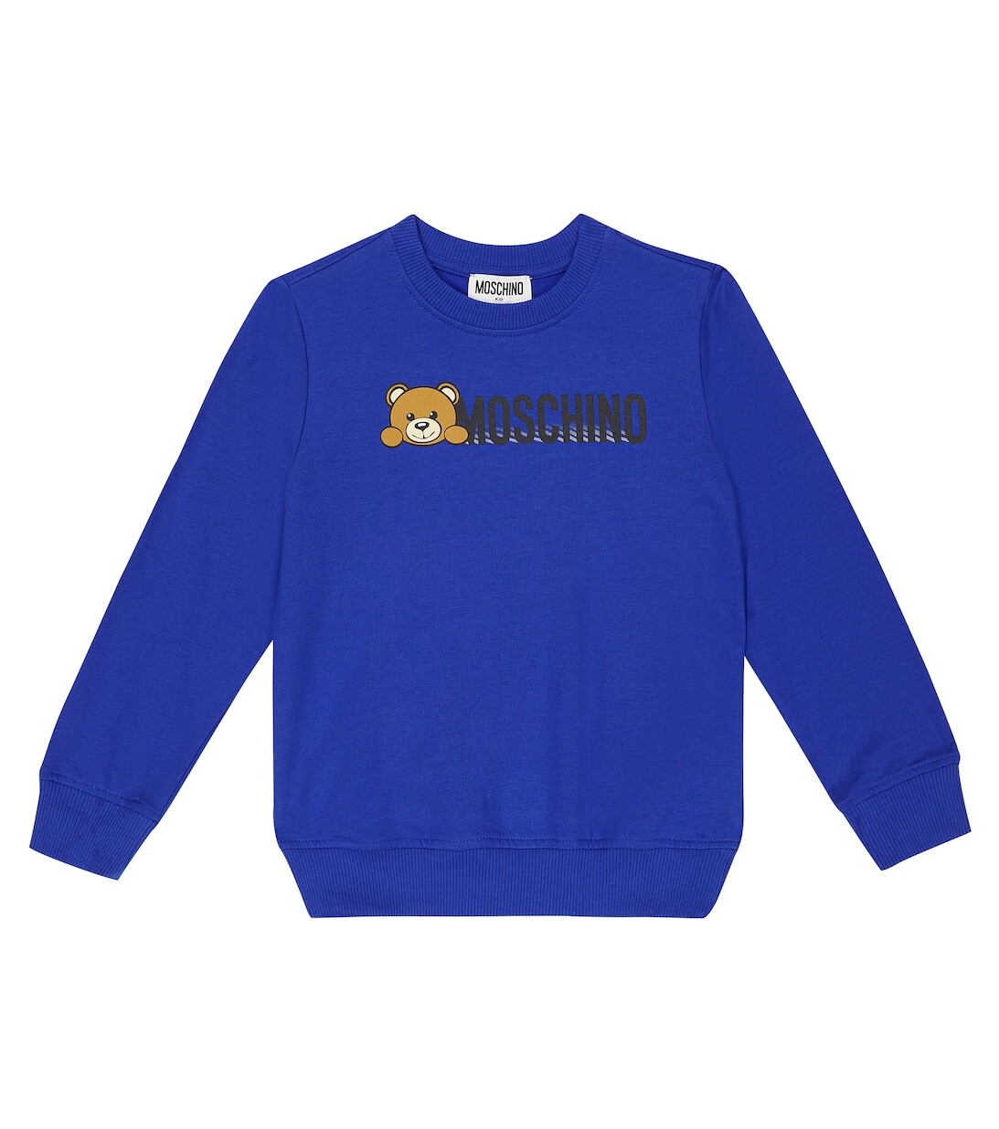 

Толстовка из хлопка с логотипом Moschino, синий