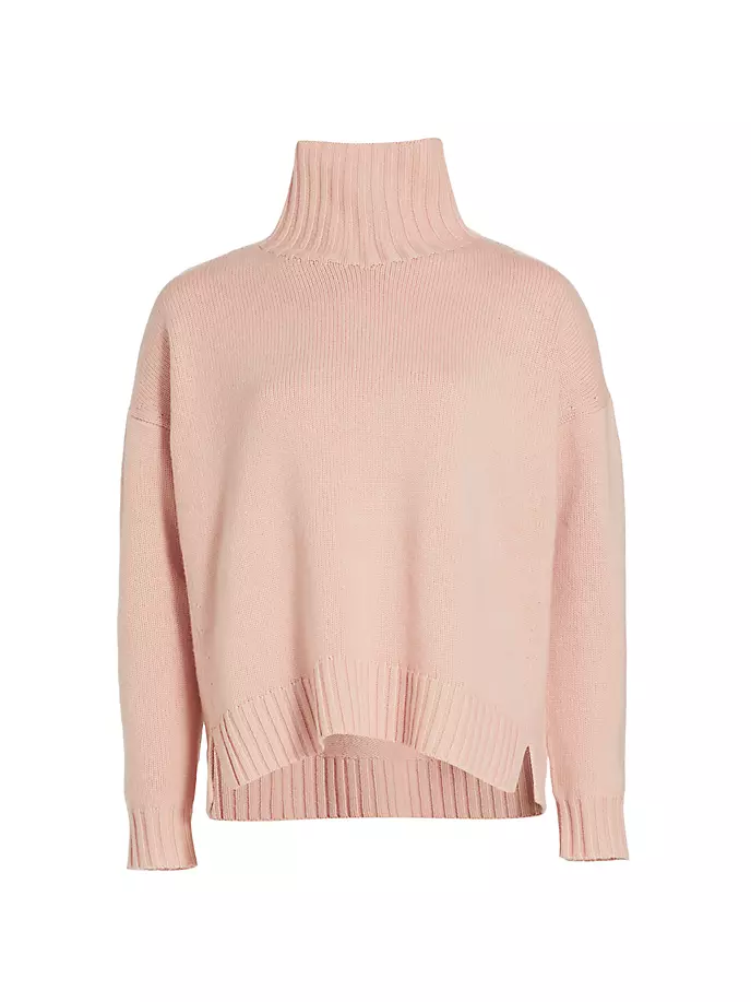 

Свитер с воротником из шерсти и кашемира Gianna Max Mara, розовый