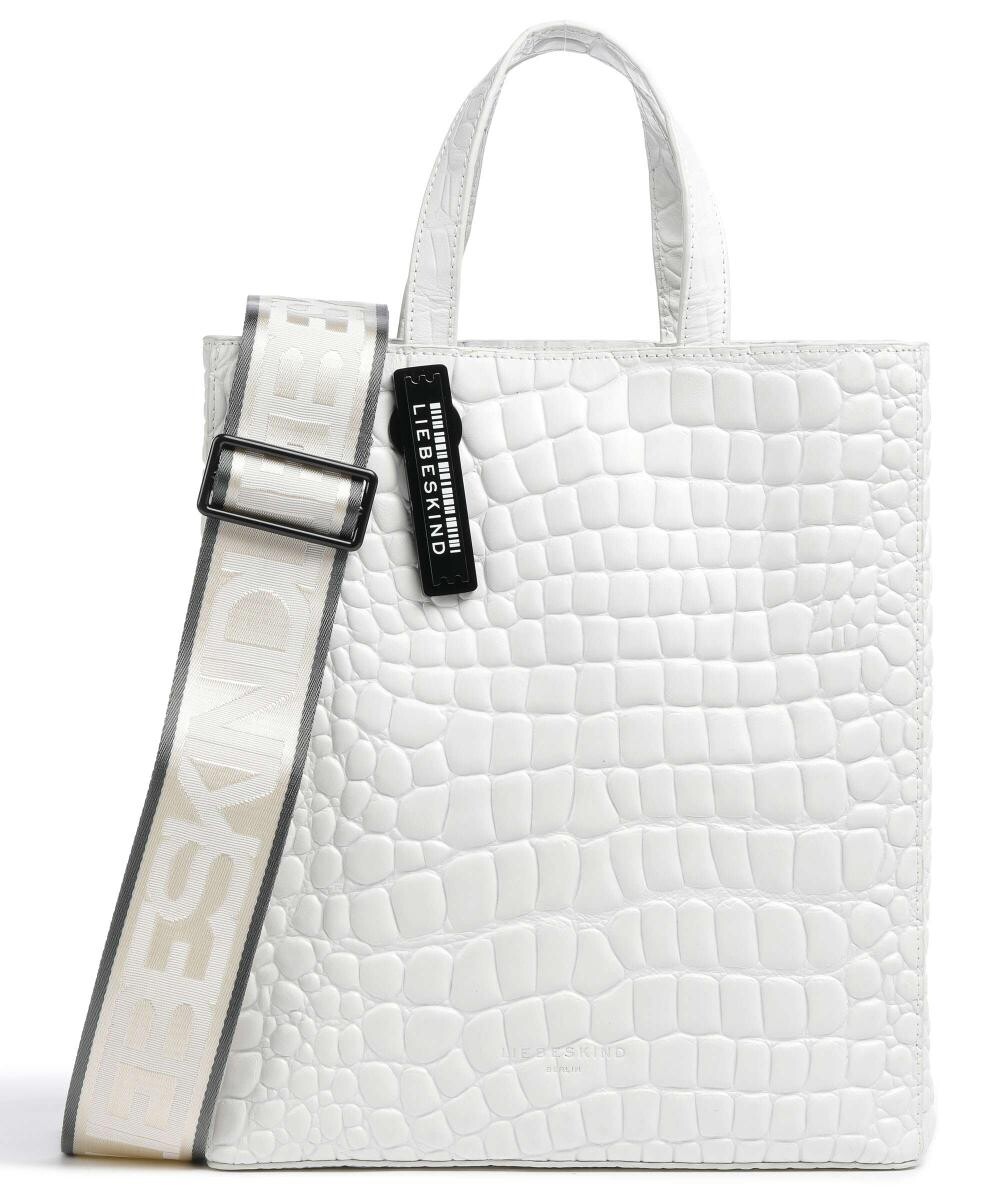 

Сумочка Paper Bag Waxy Croco M из тисненой кожи Liebeskind, белый