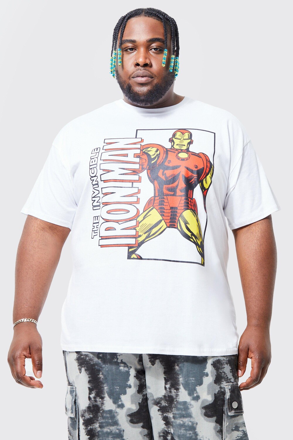 

футболка с лицензией iron man Boohoo, белый