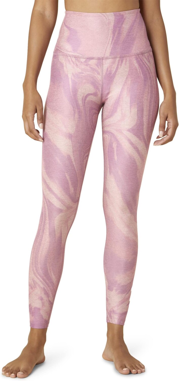 

Брюки Beyond Yoga Spacedye Printed Caught in The Midi High Waisted Leggings, цвет Chai Iris Melt