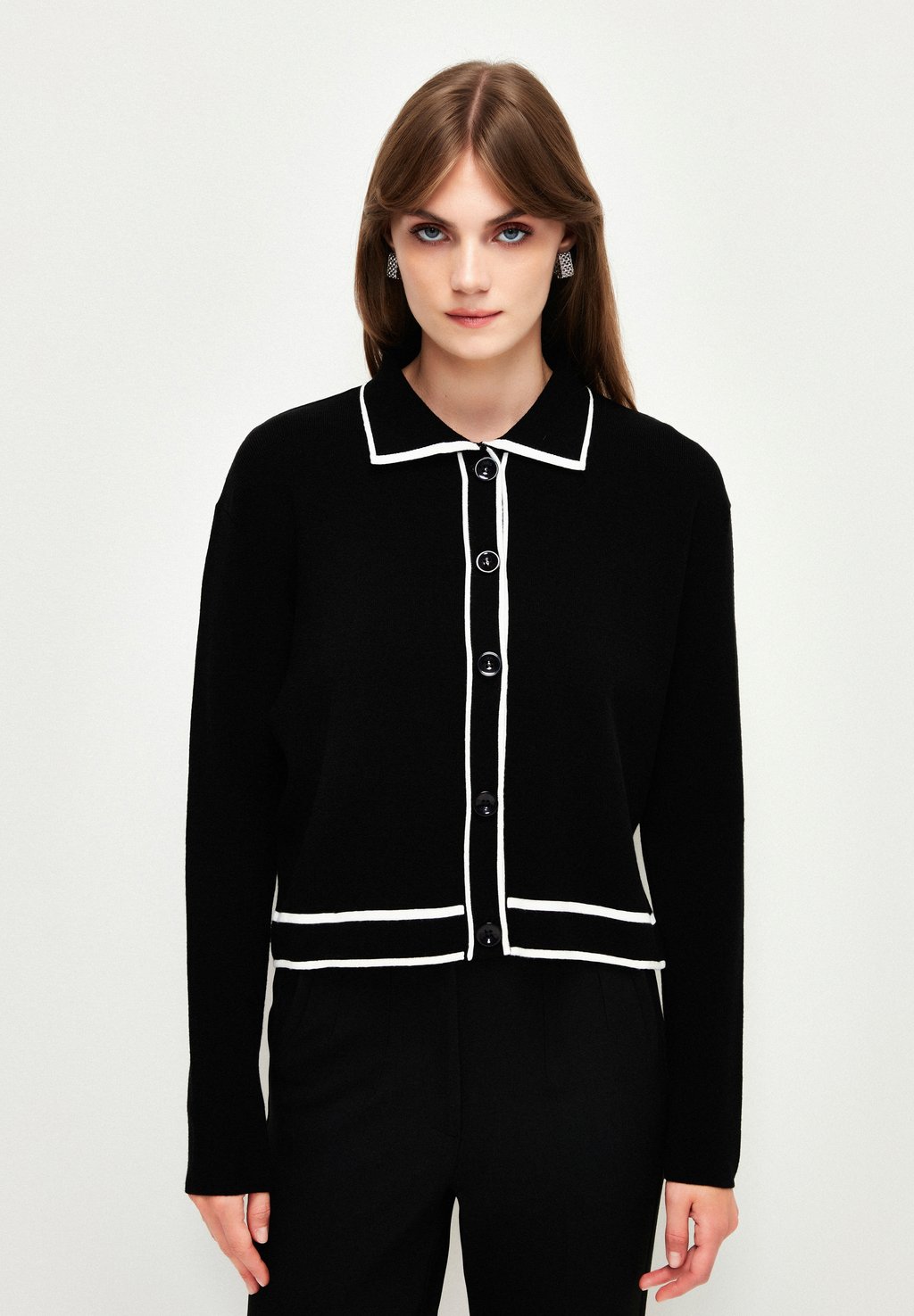 Кардиган BUTTONED FRONT adL, цвет black