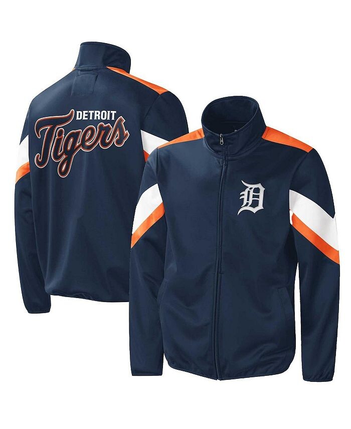 

Мужская темно-синяя куртка с молнией во всю длину Detroit Tigers Earned Run G-III Sports by Carl Banks, цвет Navy