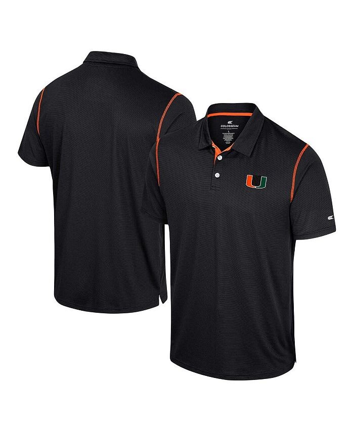 

Мужская черная рубашка-поло Miami Hurricanes Cameron Colosseum, черный