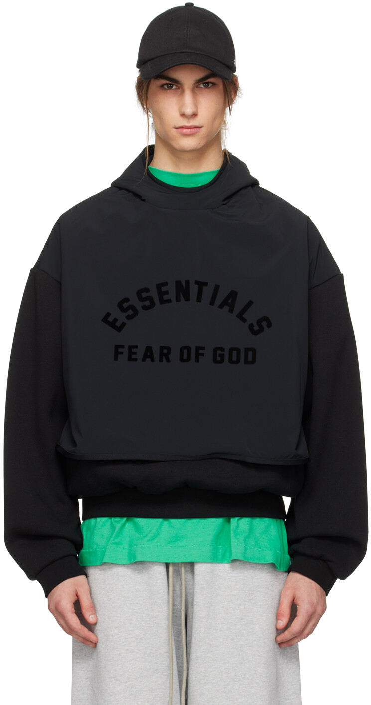 

Черный многослойный худи Fear Of God Essentials
