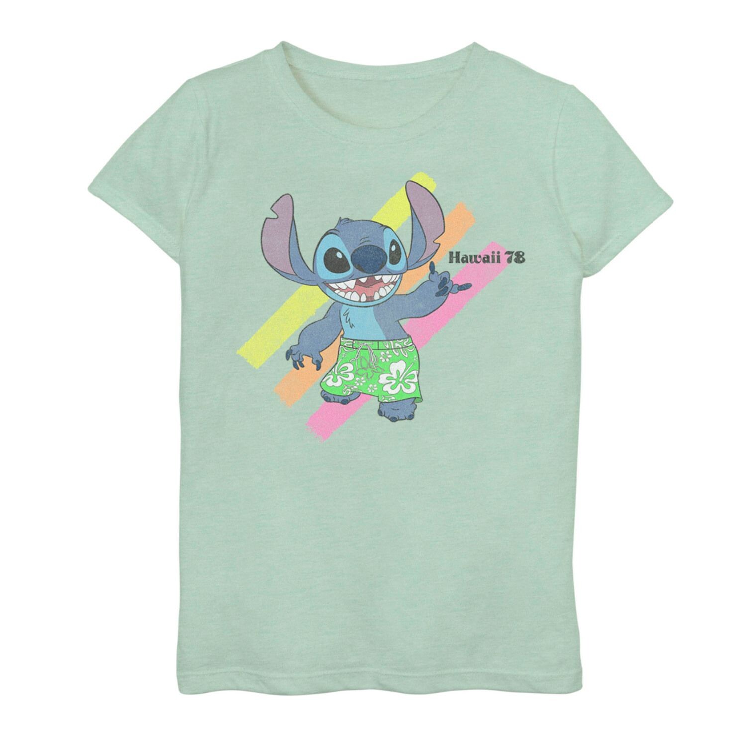 

Футболка Disney's Lilo & Stitch для девочек 7–16 Hawaii 78 с портретным рисунком Licensed Character