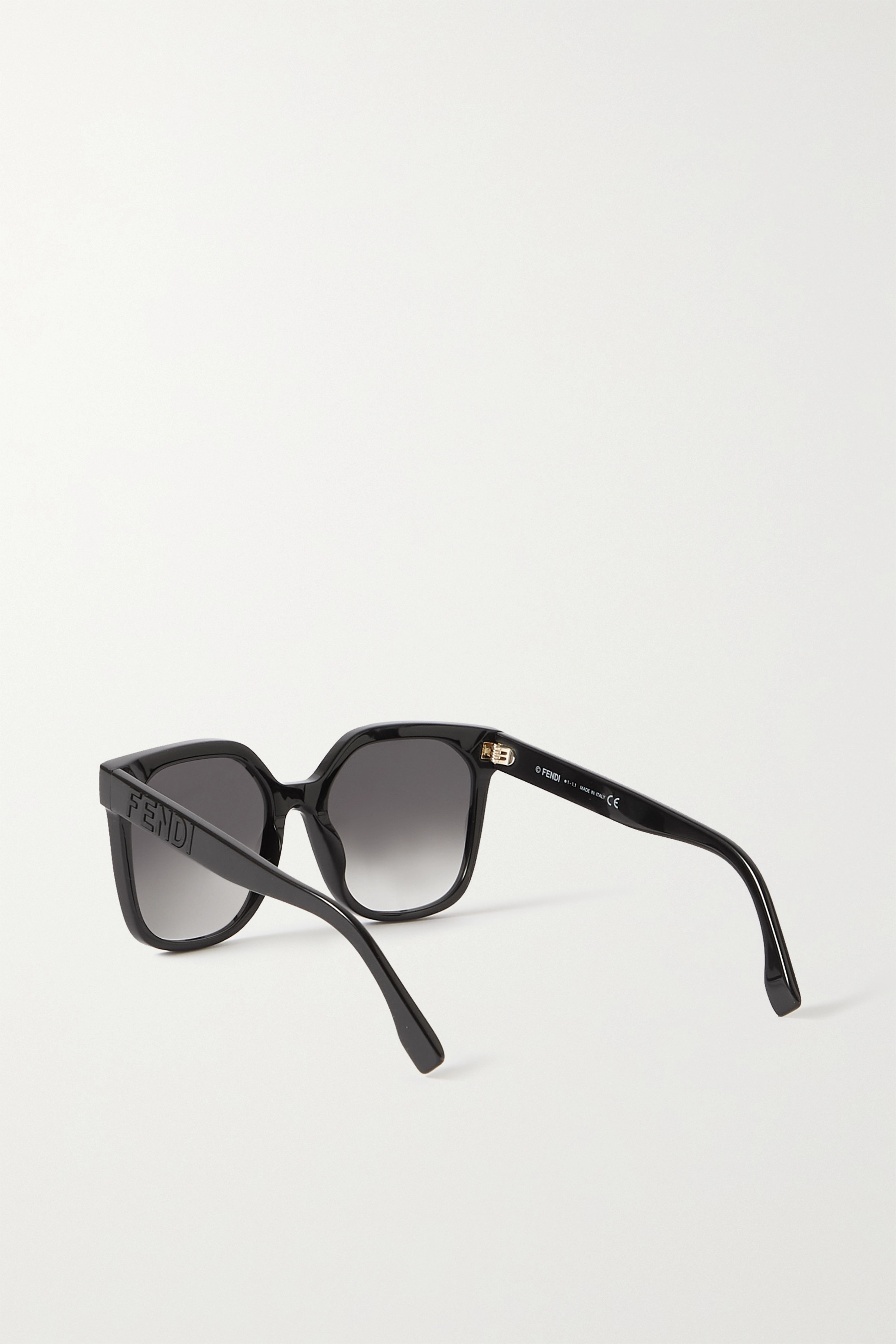 FENDI EYEWEAR солнцезащитные очки в крупной квадратной оправе из ацетата, черный fendi fe 40033u 10x солнцезащитные очки 10x