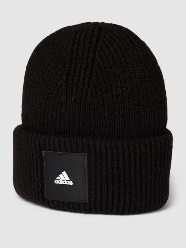 

Однотонная шапка-бини с нашивкой-ярлыком adidas Originals, черный