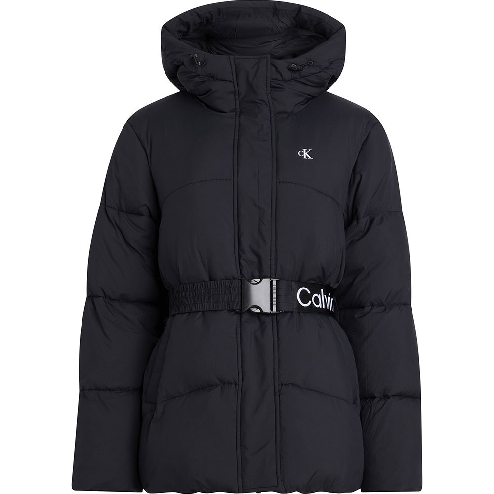 

Куртка Calvin Klein Jeans Logo Belt Puffer, черный