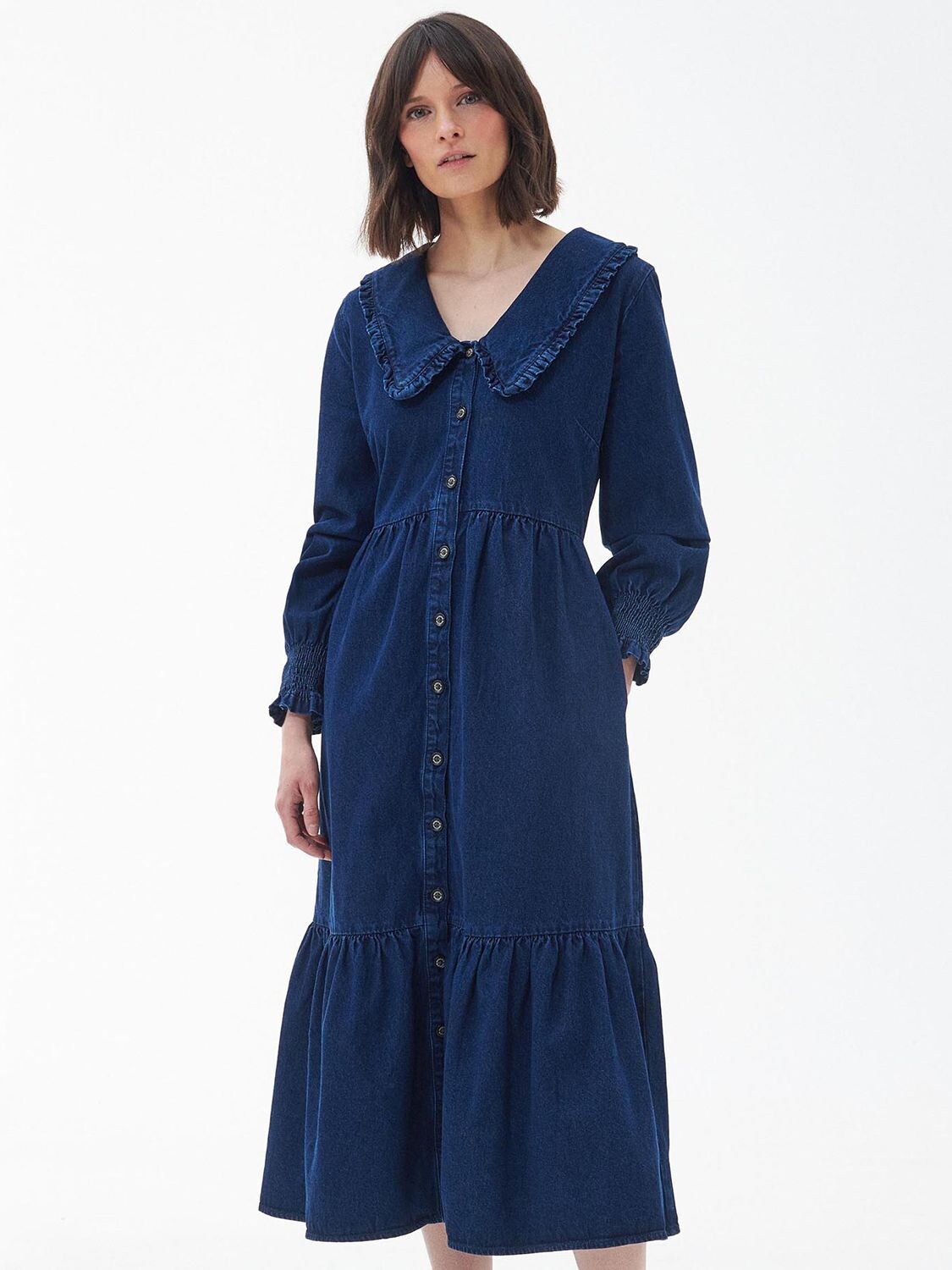 

Джинсовое платье миди Barbour Aster, индиго