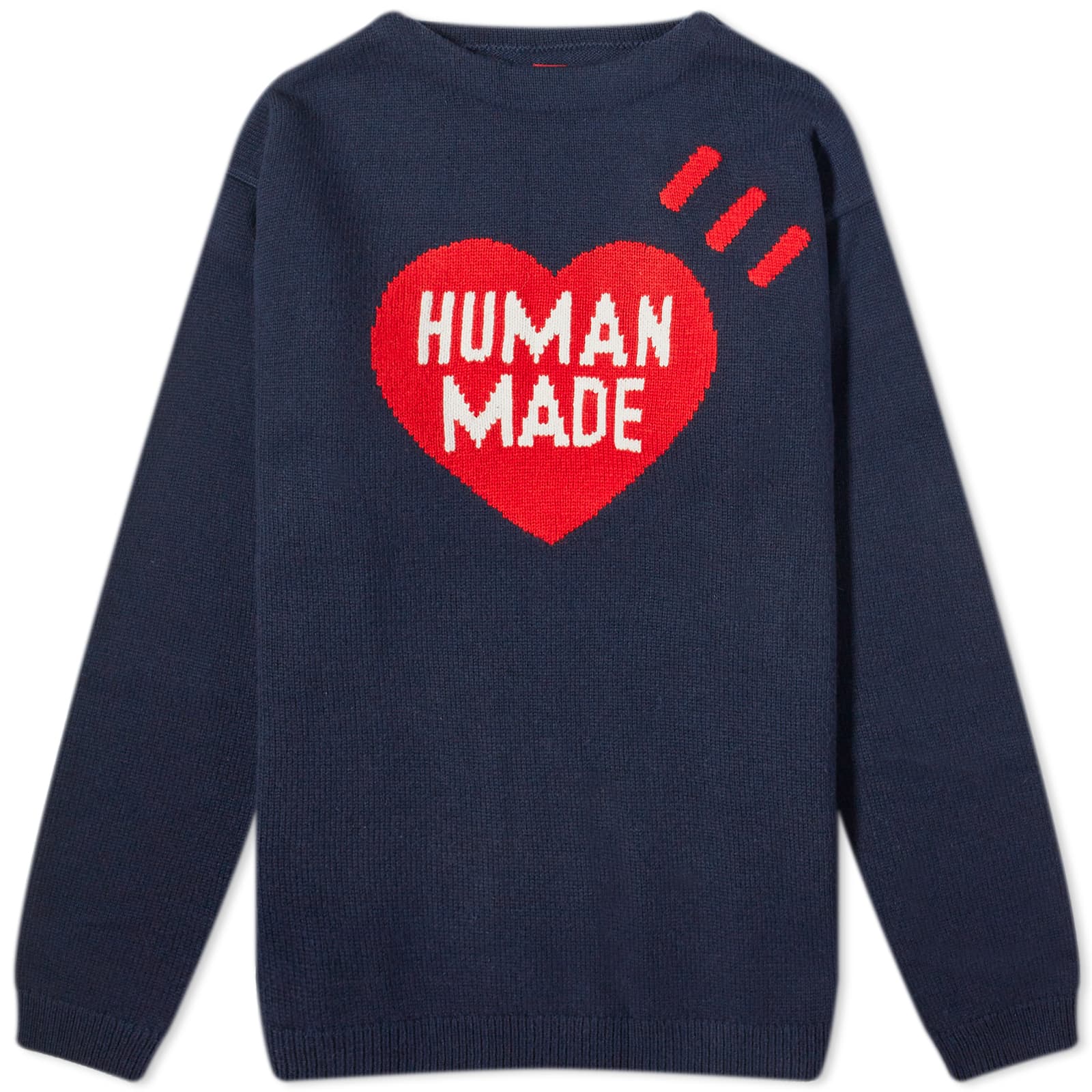 Свитер Human Made Heart Knit, темно-синий свитер human made heart knit бежевый