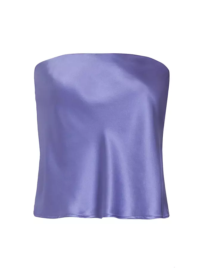 

Шелковый топ без бретелек Spritz Reformation, цвет jacaranda