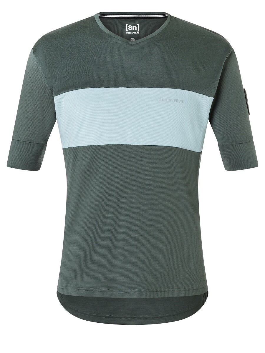 

Рубашка super.natural Merino Fahrradtrikot, цвет graugrün