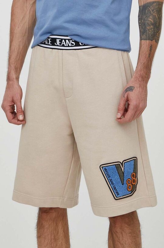 

Хлопковые шорты Versace Jeans Couture, коричневый