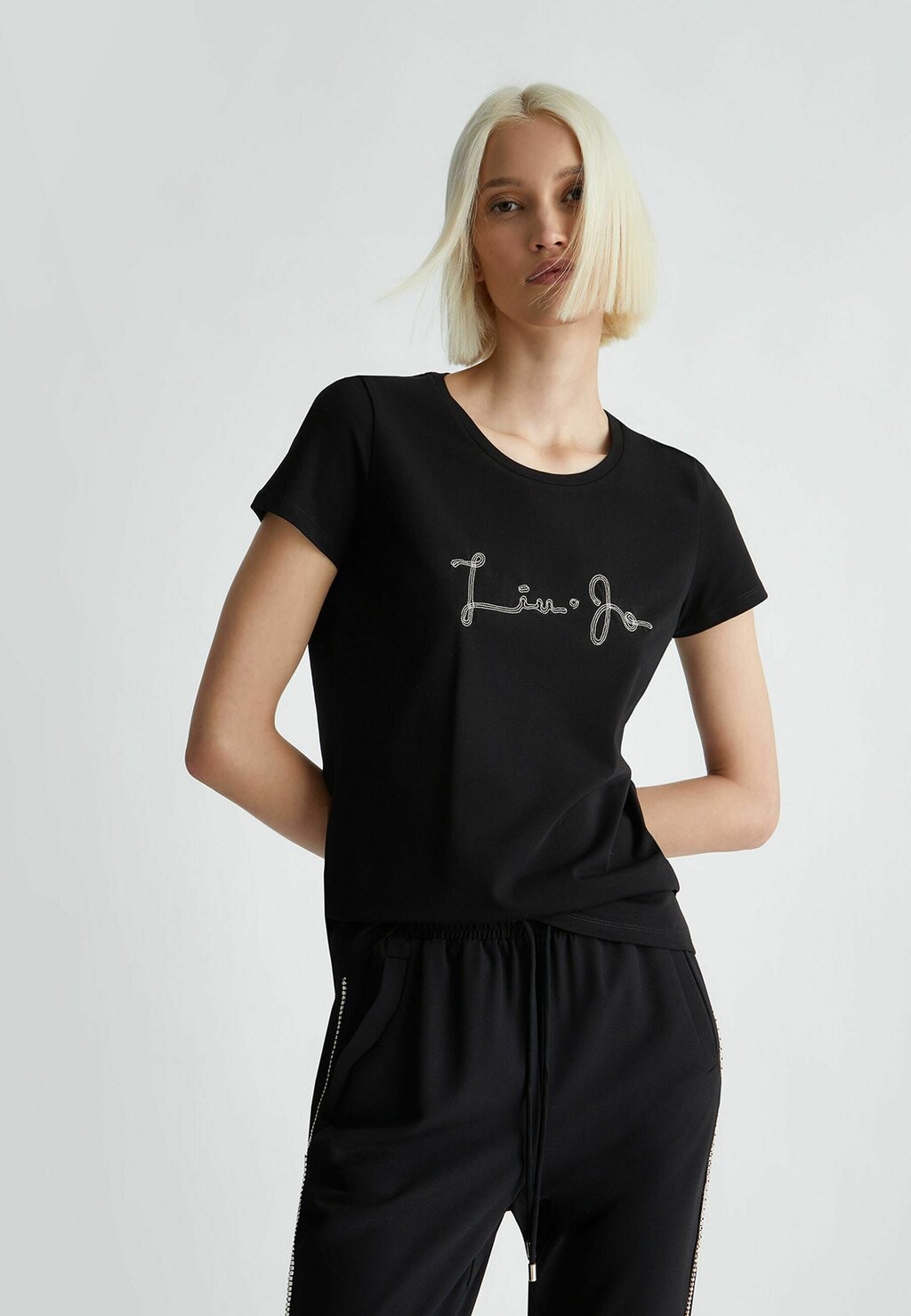 

Футболка с принтом With Logo LIU JO, цвет black logo