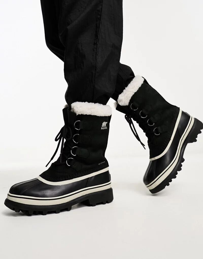 

Черные непромокаемые ботинки Sorel Caribou