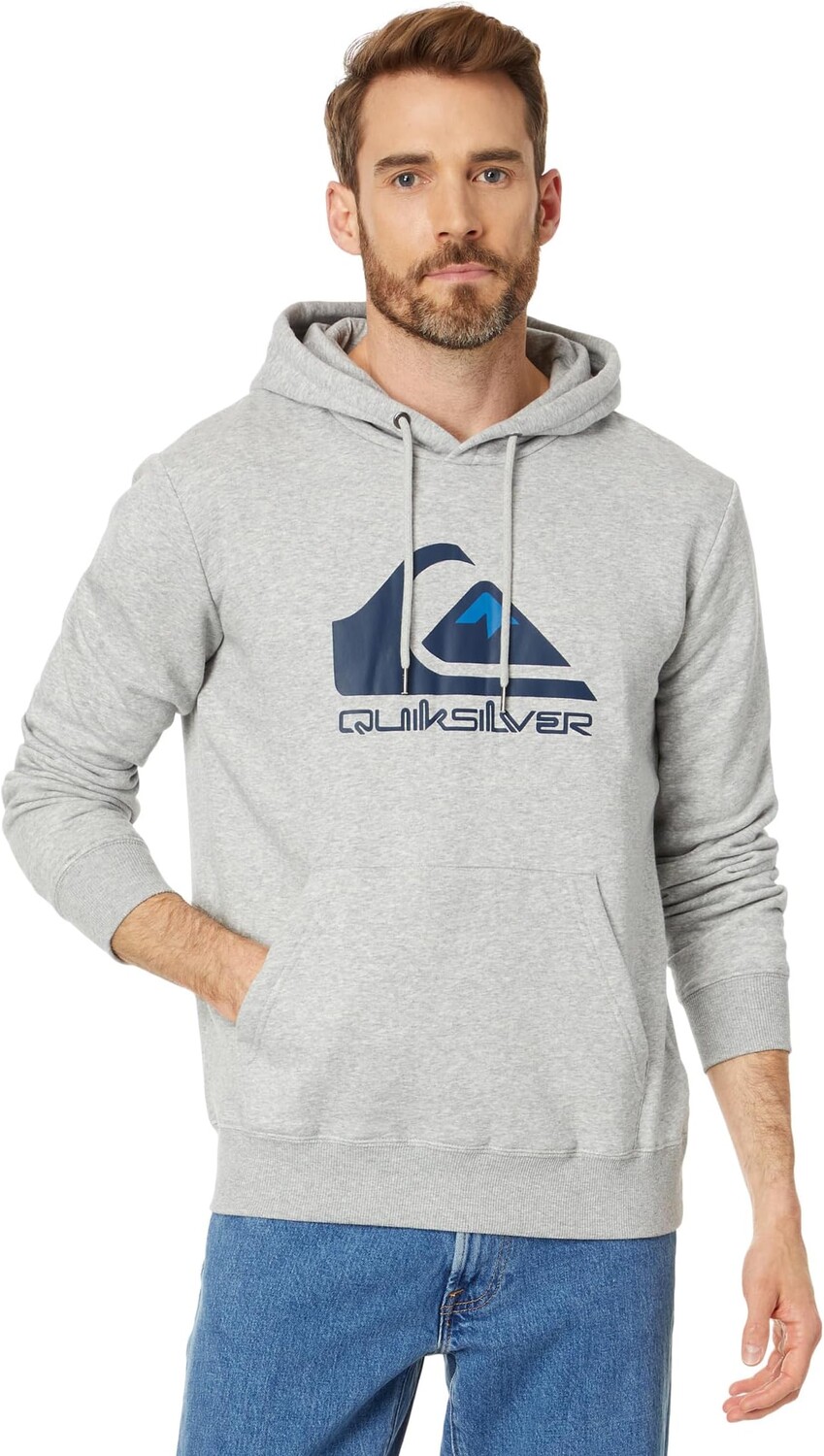 

Толстовка с капюшоном и большим логотипом Quiksilver, цвет Athletic Heather