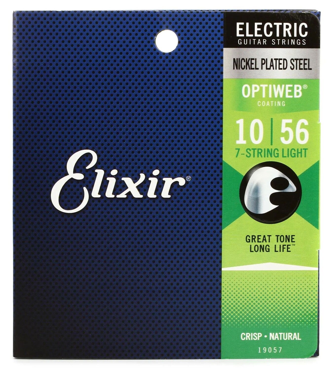 

Elixir Strings 19057 Струны для электрогитары Optiweb — .010-.056 Легкие, 7-струнные