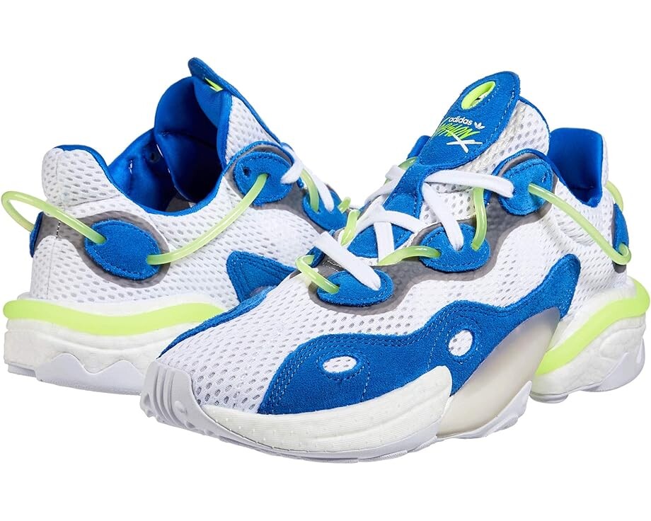 цена Кроссовки Adidas Torsion X, цвет Blue/White/Solar Yellow