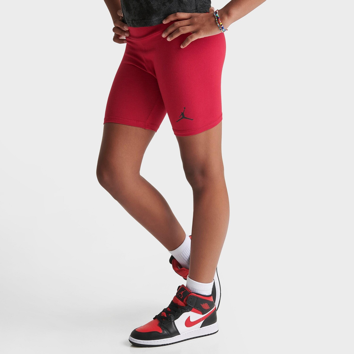 

Велосипедные шорты Jordan Jumpman с высокой талией для девочек, красный