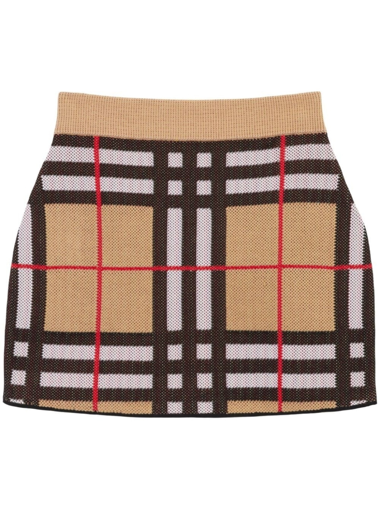 

Burberry юбка прямого кроя в клетку Vintage Check, нейтральный цвет