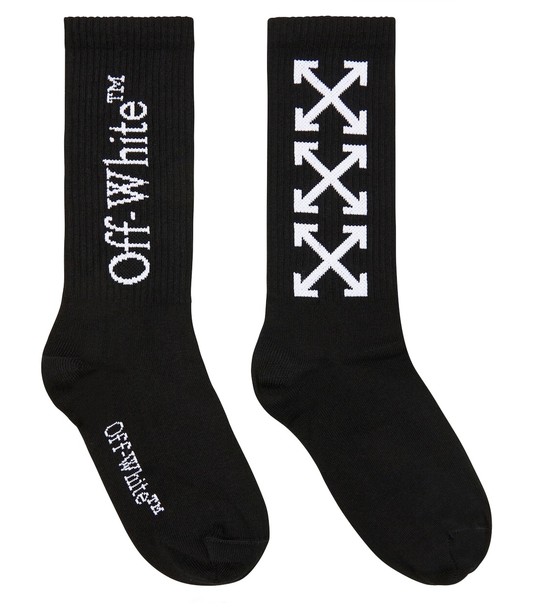 

Жаккардовые носки из смесового хлопка Off-White, черный