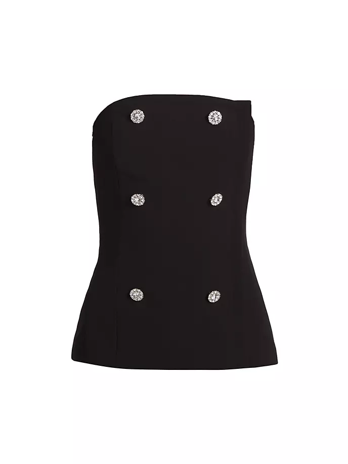 

Двубортное бюстье без бретелек Fay L'Agence, черный