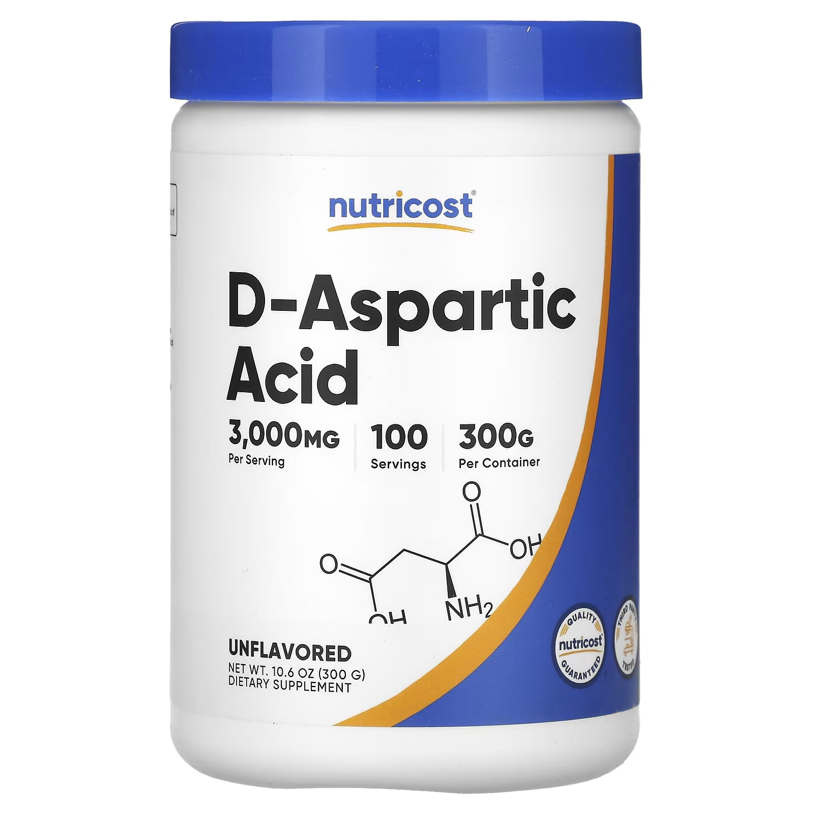D-аспарагиновая кислота Nutricost, 300 г